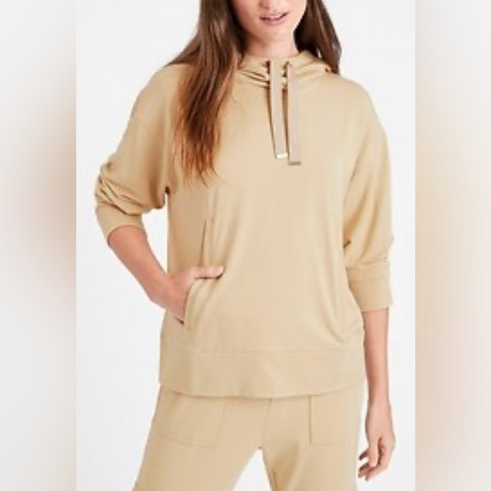 Banana Republic Baby Terry Hoodie, Baja Sand, sz L Petite